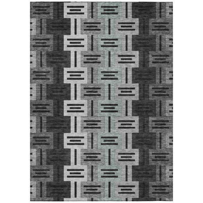 Machine Washable Indoor/Outdoor Chantille ACN2556 Mid-Century Modern Rug