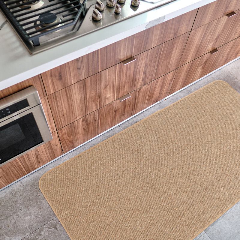 Skid-Resistant Carpet Indoor Area Rug Floor Mat - Pebble Beige - Many Other Sizes To Choose From, Rectangle 5' x 7'