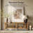 63 Inch Rustic Solid Wood Entryway Shoe Bench With Storage Shelf