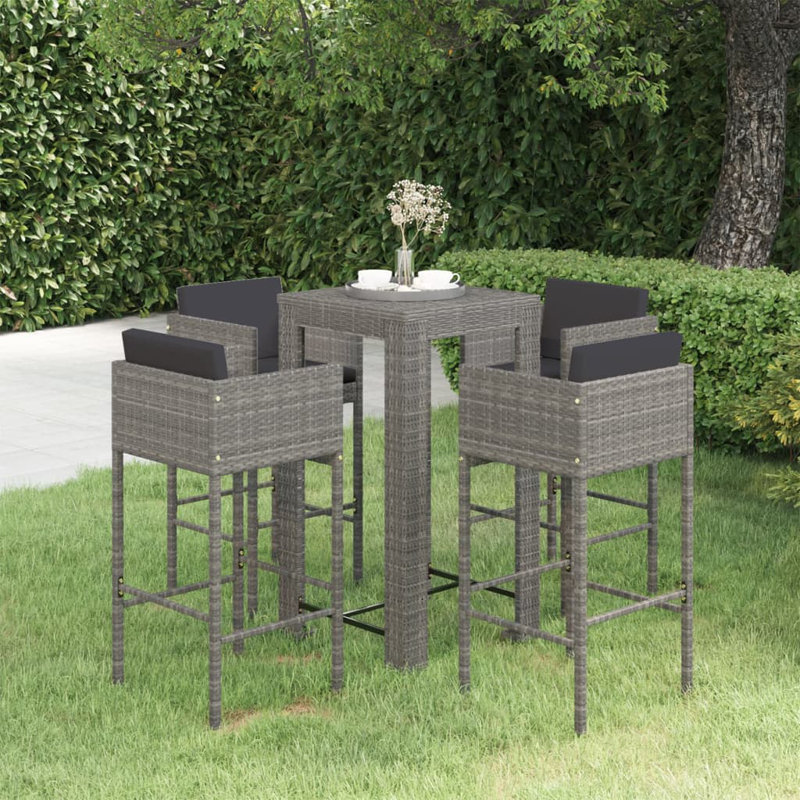Bar Set Steel Frame Material, Dark Gray, Gray