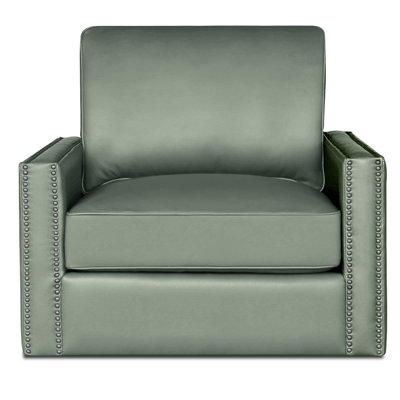 Ophelia Leather Swivel Armchair