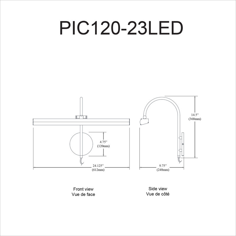 Display/Exhibit Picture Light, Aged Brass