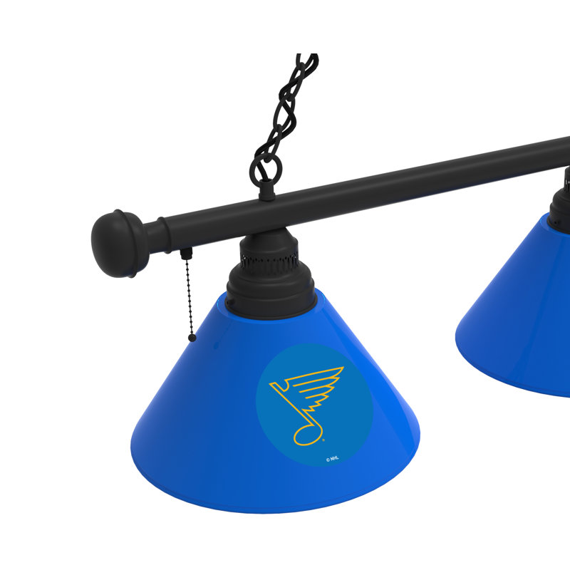 3 - Light Pool Table Lights Pendant, Black, St Louis Blues