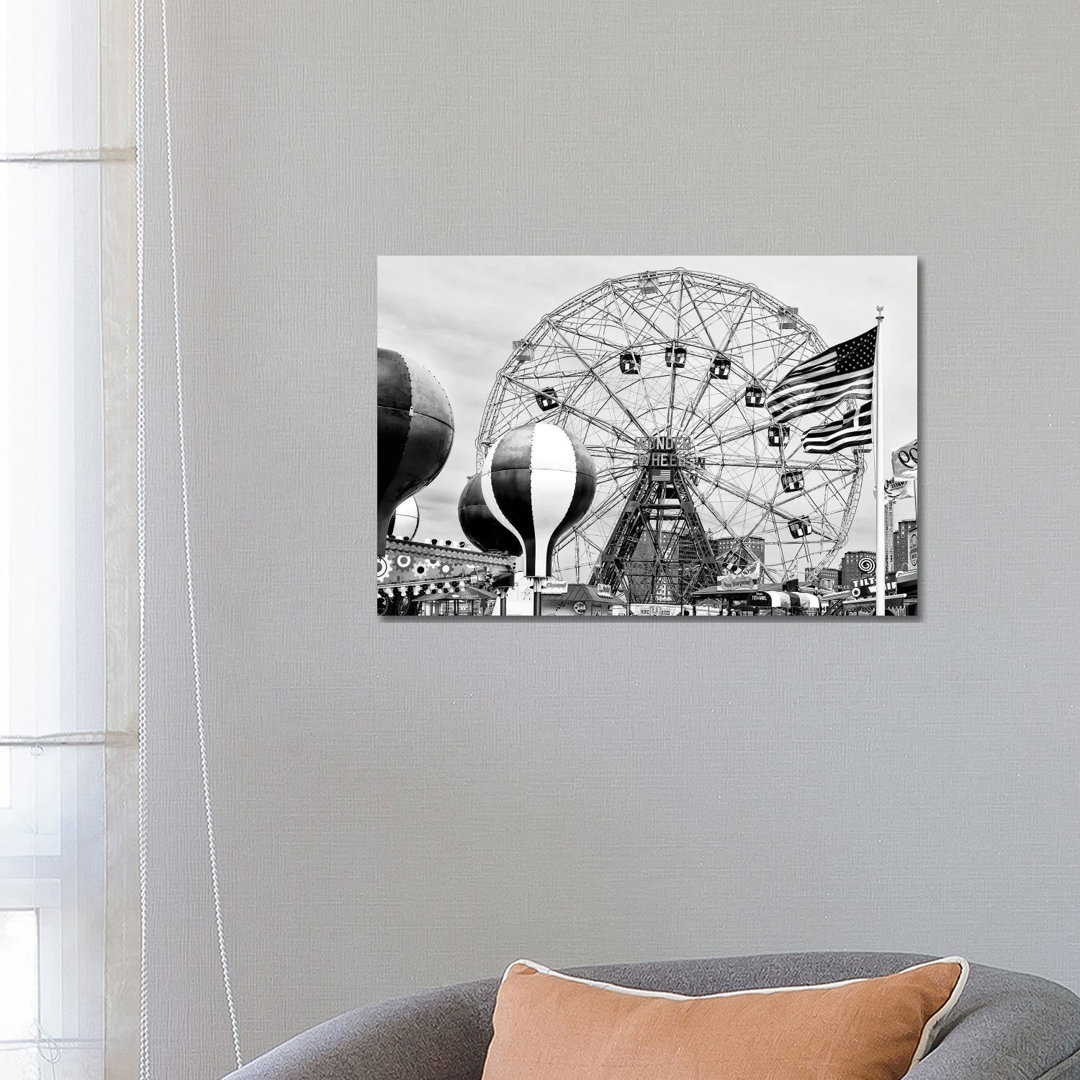 Wonder Wheel Coney Island by Philippe Hugonnard - Wrapped Canvas Gallery-Wrapped Canvas Giclée