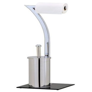 Free-Standing Toilet Roll & Brush Holder