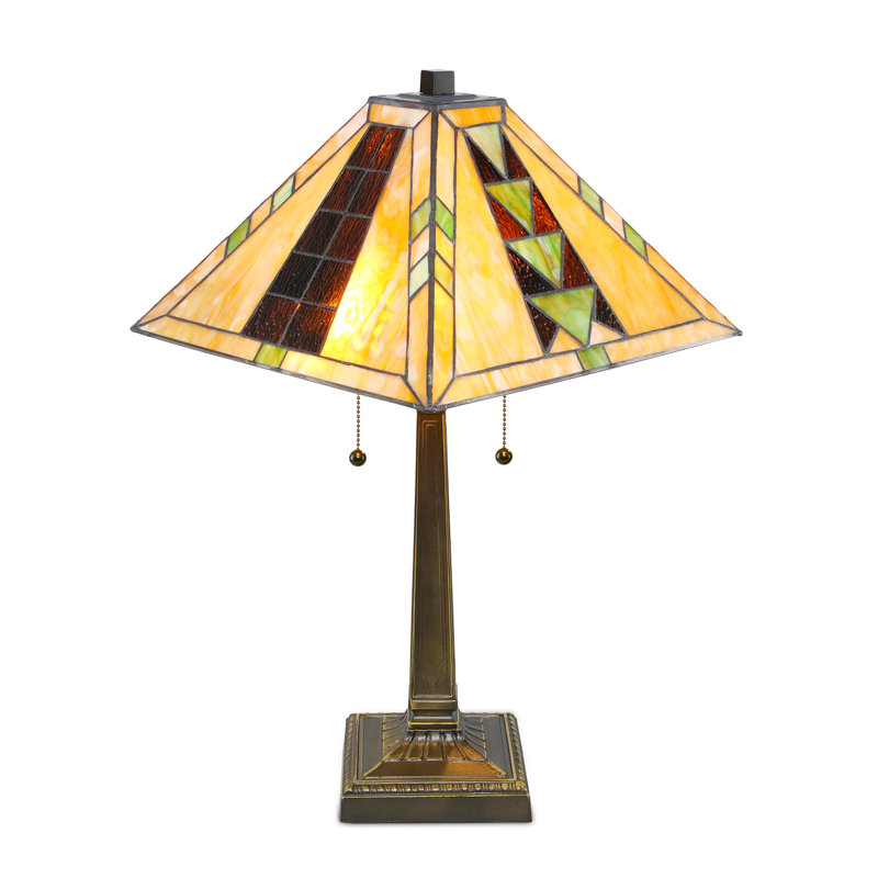Lampe de table brune 23 po Tiffany Mission