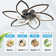 Ceiling Fan With Light With Remote Control, LED Dimmable Fan Ceiling Lamp