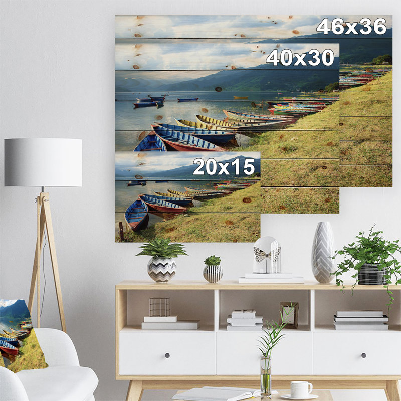 « color bateau »-imprimé, H 36 po x l 46 po x P 1,5 po, Bois
