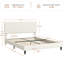Modern Upholstered Bed Frame with Adjustable Chenille Headboard-426397328