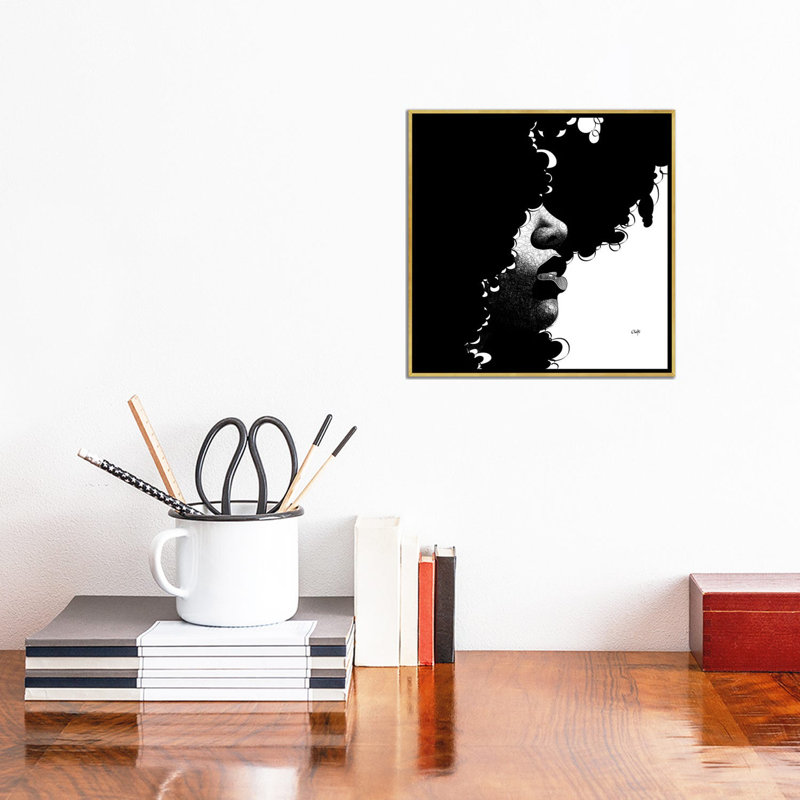 «Daughter of the Universe» par Ohab TBJ - impression d'art graphique, H 12 po x l 12 po, Impression encadrée, Doré