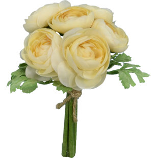 Arrangement floral en faux crème renoncule bouquet
