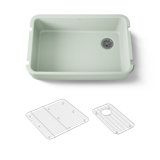 Ironridge 34" Undermount Single-Bowl Farmhouse Cast Iron Kitchen Sink with Apron Front