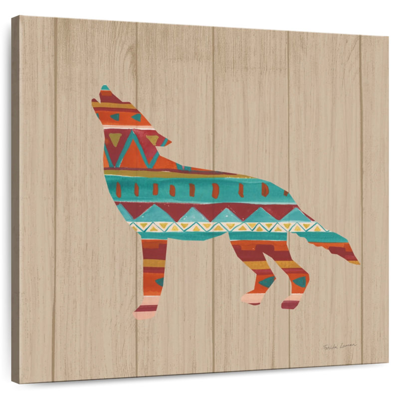 Brampt Southwestern Vibes II sur noyer, H 10 po x l 10 po