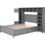 Lit double en bois avec armoire et tablette en gris - mélange polyvalent et agencement améliorant l'apparence de la chambre à coucher-765945901-765945903