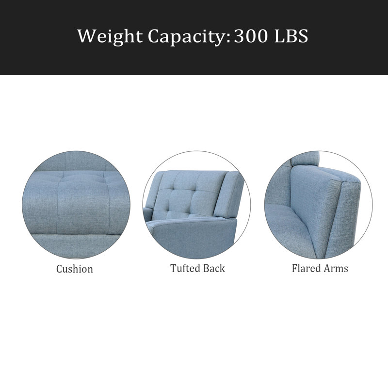 Fauteuil Mid-Century, Bleu