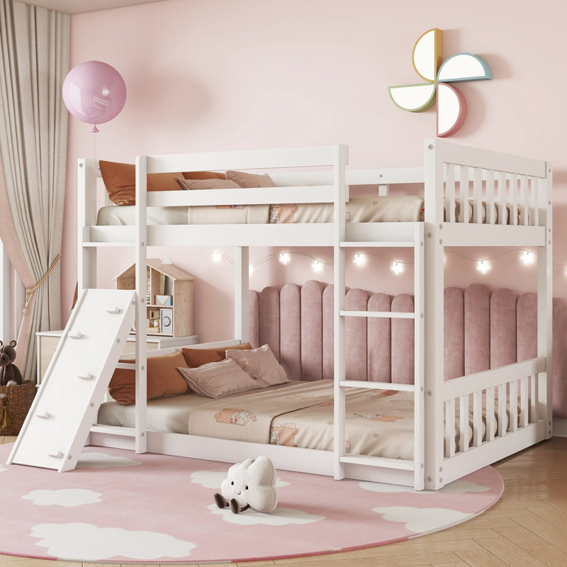 Lit simple superposé au-dessus du plancher avec caractéristiques, rampe d'escalade, maisonnette de choix de chambre à coucher, mobilier peu encombrant