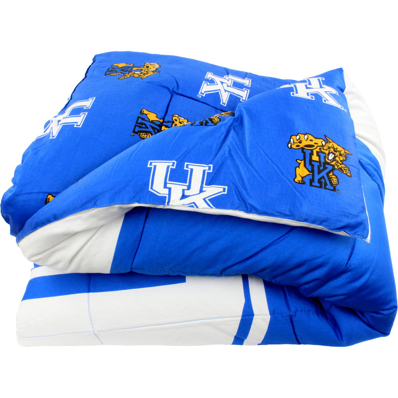 NCAA Sateen Comforter, Full Comforter + 2 Standard Shams, Kentucky