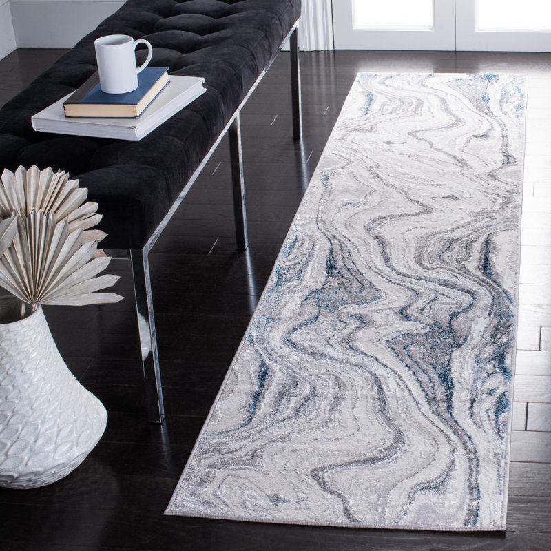Benisch Performance Abstract Rug, Runner 2' x 8'