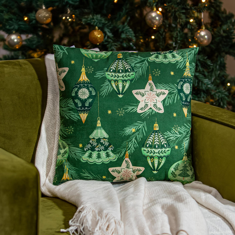 Coussin décoratif Joy To The World, 16 po