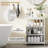 Bathroom Floor Cabinet Freestanding Storage Organizer With 2 Doors Open Compartment -346563091