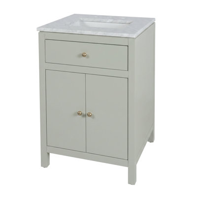 Celine 24 po W - Meuble-lavabo en marbre, vert sauge