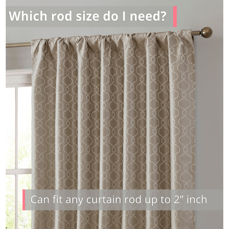 Ritenour Curtain Pair, 52" W x 63" L, Taupe