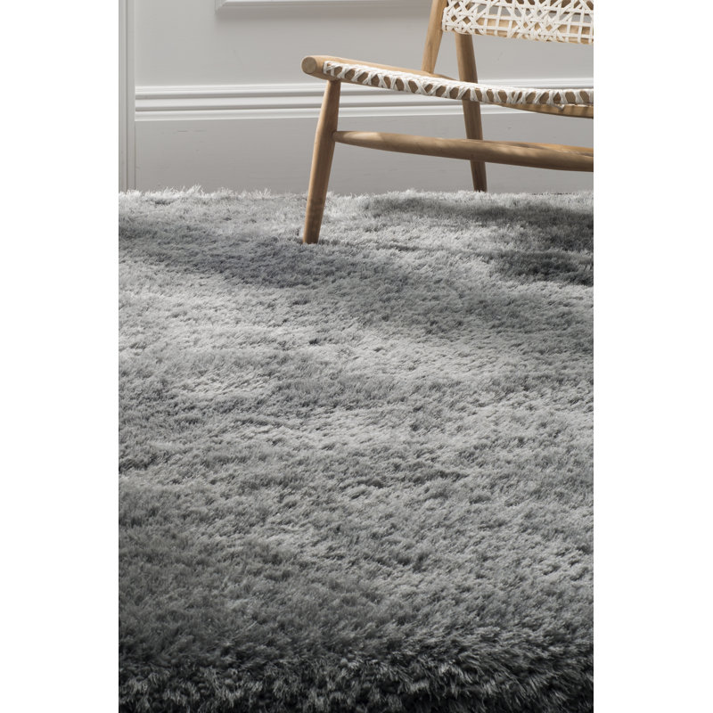 Jayne Shag Hand Tufted Performance Solid Color Rug, Rectangle 4' x 6'