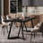 Rectangular Dining Table with Heavy-Duty Metal Frame