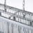 5-Light Chrome Crystal Rectangular Kitchen Island Chandelier