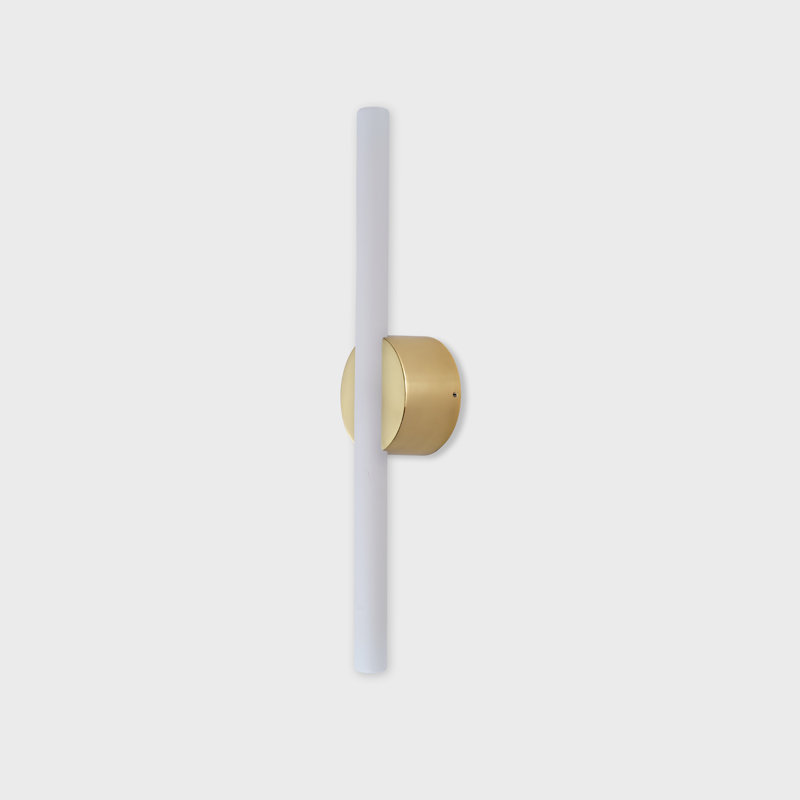 Kilter Wall Light 500Mm Length 2700K Dark Grey US, 2200 Kelvins, Brass