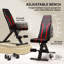 SPORTNOW Foldable Weight Bench with 6-Level Backrest, Leg Extension