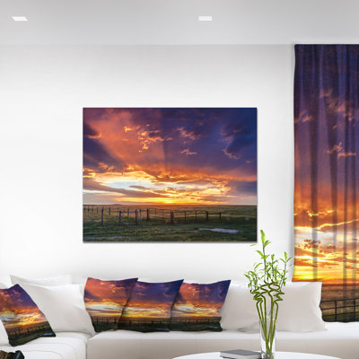 " Dramatic Sunset Over Prairie "