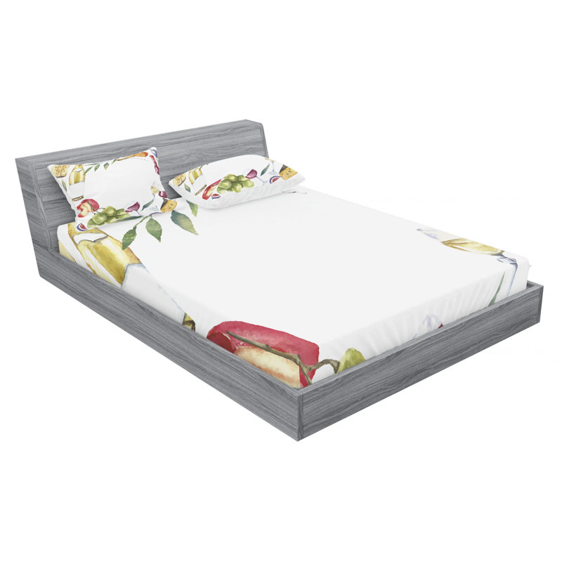 Microfiber Sheet Set, Queen Sheet Set with Fitted Sheet