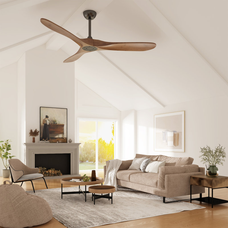 Dorilal 3 Solid Wood Blades Ceiling Fan With Remote Control