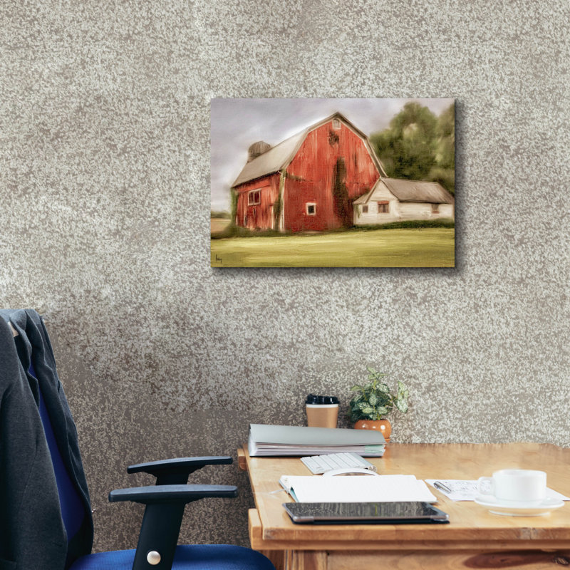 Toile épique «Old Red Barn» par Ashley Bradley, H 18 po x l 26 po x P 0,75 po