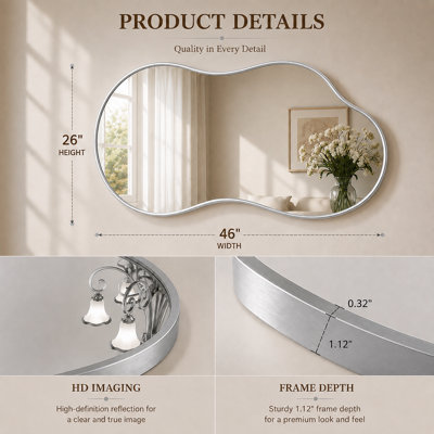 Miroir d'appoint 26 po x 46 po