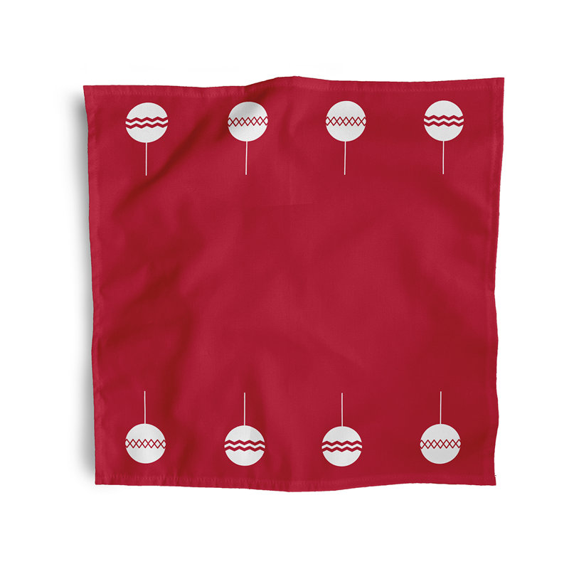 Antero Polyester Modern & Contemporary Napkins, Red