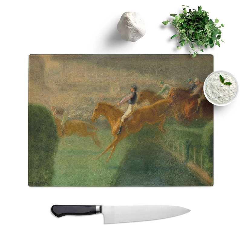 The Horse Race by Louis Anquetin Chopping Board, 28.5cm W x 39cm L