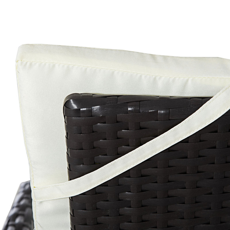 3 Piece Outdoor PE Wicker Conversation Set