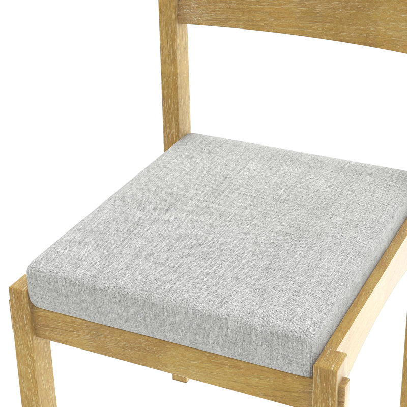 Ensemble de table de salle à manger 7 pièces pour 7 personnes, Natural Wood Wash, Natural Wood Wash/Beige