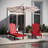 Coralie All-Weather Commercial Adjustable Lounge Chairs with Cup Holder-491519578