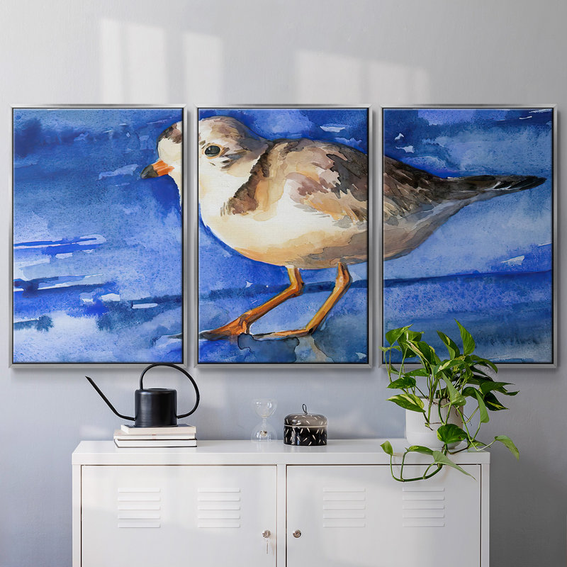 «Pipers I», reproduction sur toile 3 pièces, H 36 po x l 75 po x P 2 po, Argent