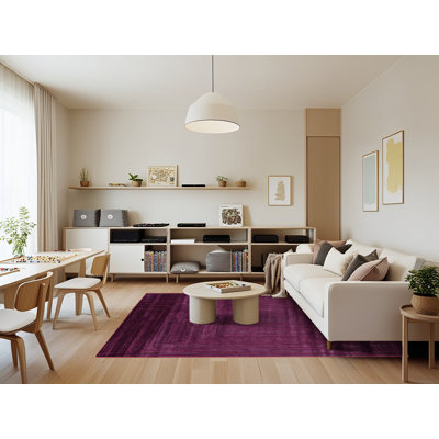 Tapis mauve lavable à la machine