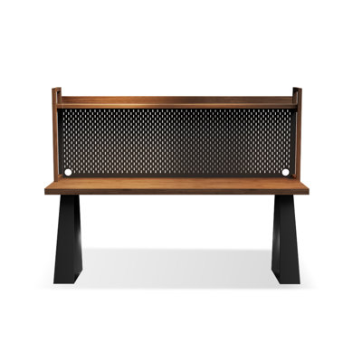 Nut-brown Rectangular Solid Wood writing desk