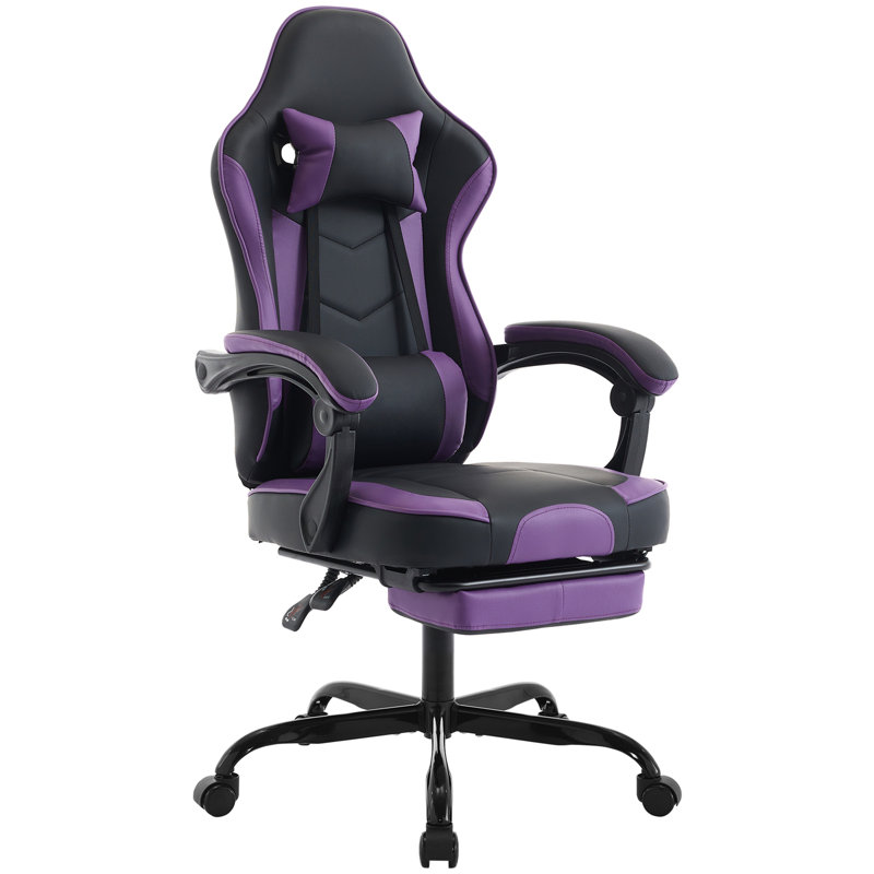 Gaming Chair, Purple+Black