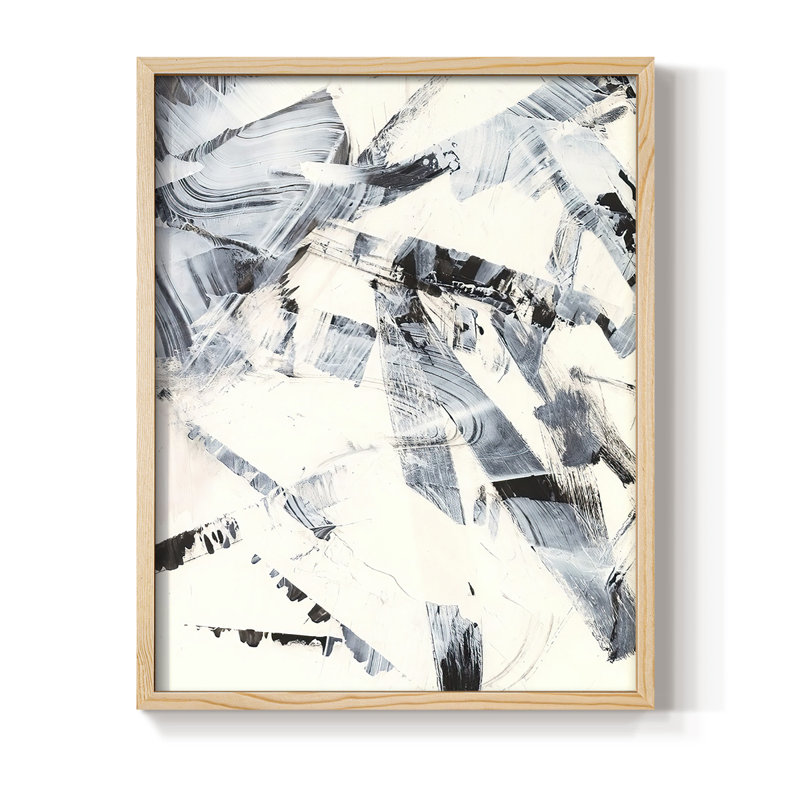 «Fractured Ice I», reproduction encadrée - bois massif, Naturel, H 15 po x l 12 po