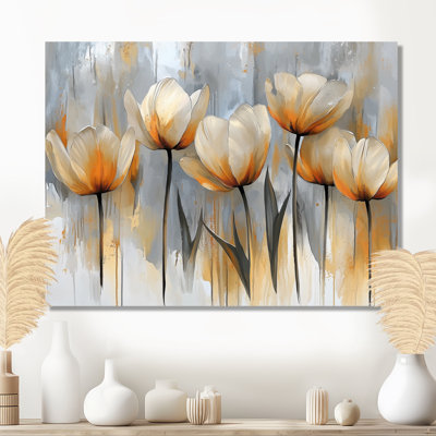 «Winter Hues Tulips Field Horizon II», reproduction sur toile
