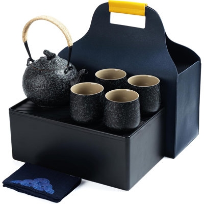 Latitude Run® Aribella 25 fl. oz. Stovetop Safe Ceramic Teapot Set Teapot For