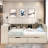 Modern Bed With Storage Shelves, 2 Drawers, Charging Station, Study Desk And Upholstered Headboard-833519697