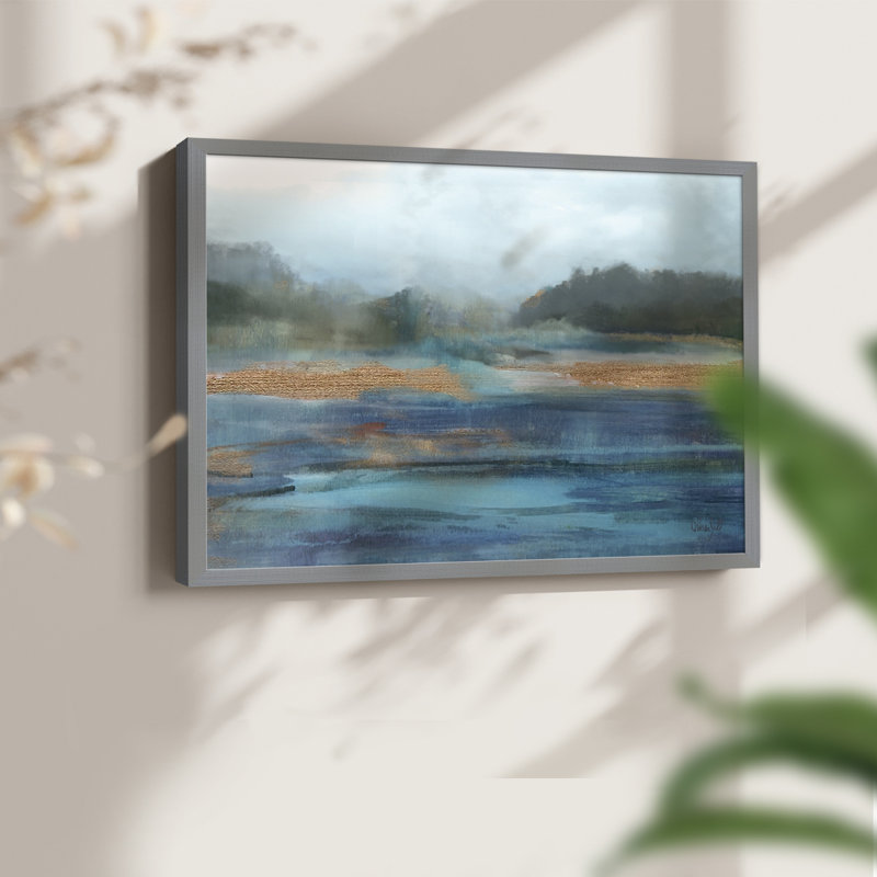 Cold Spring -Framed Print - Restickable, Grey, 16" H x 20" W